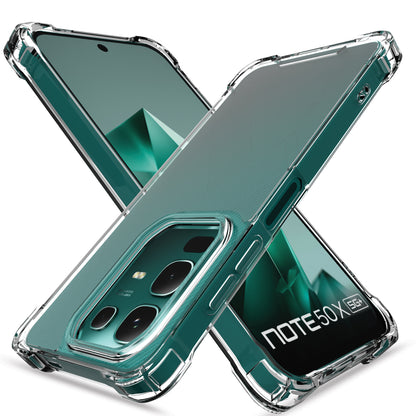 Pikkme Infinix Note 50x 5G  PC + TPU Crystal Clear Transparent Back Cover (Transparent)