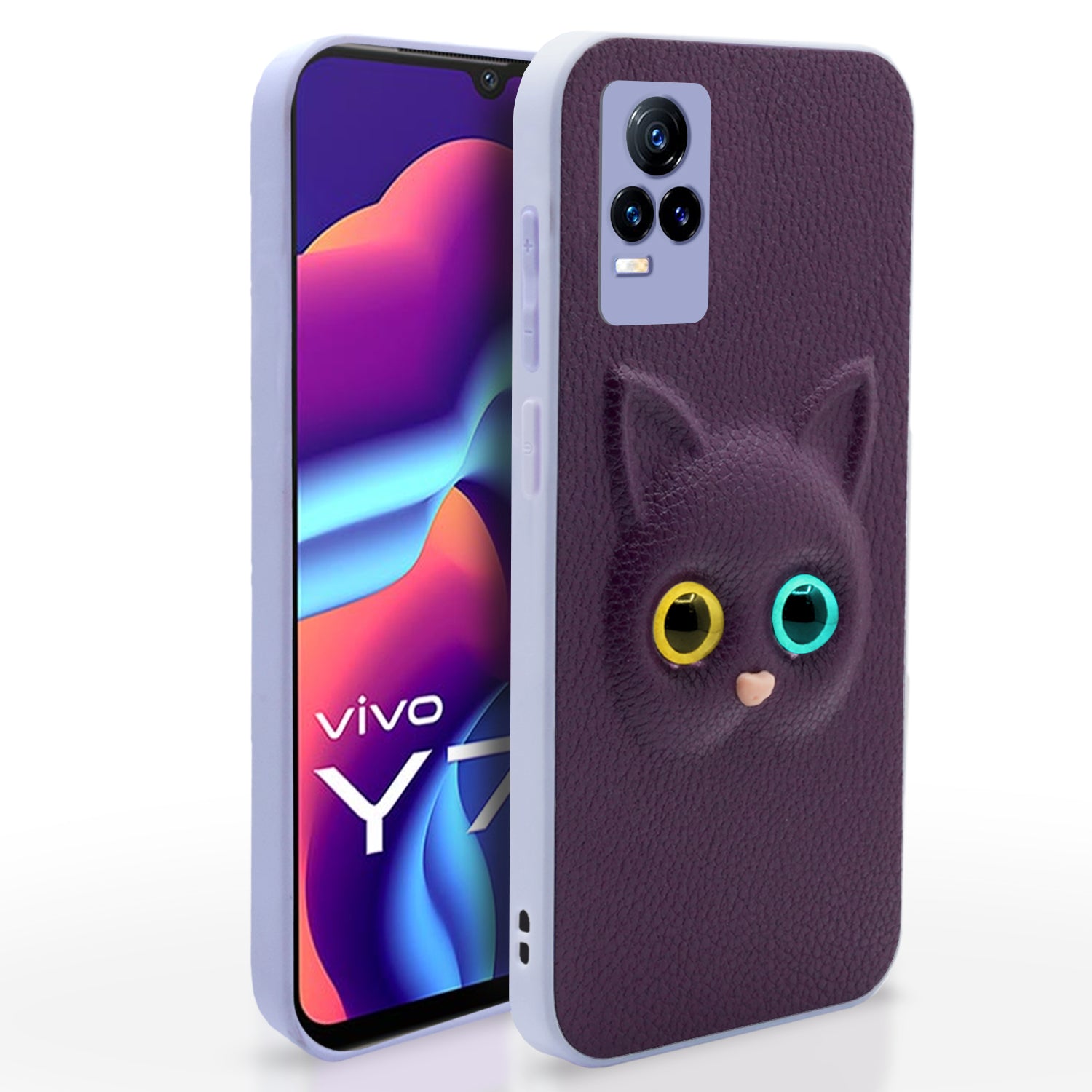  Vivo Y73  Vivo Y73 Kitty Back Cover -Purple