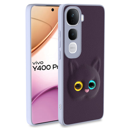 Pikkme Vivo Y400 Pro 5G kitty Back Cover - Purple