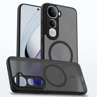 Pikkme Vivo Y400 5G Eagle 2 Mag-Safe Smoke Shockproof Hard Transparent Back Cover  - Black
