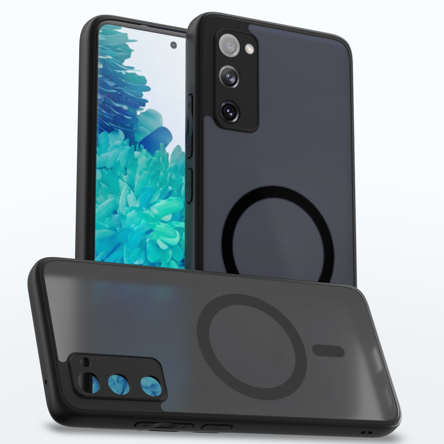 Pikkme Samsung Galaxy S20 Fe 5G Eagle 2 Mag-Safe Smoke Shockproof Hard Transparent Back Cover  - Black