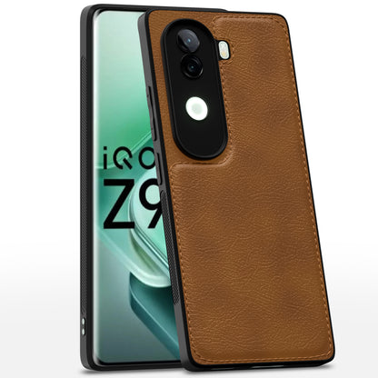 Vivo V40e / iQOO Z9s 5G LeatherBack Back Cover – Brown