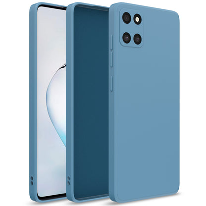  Samsung Galaxy Note 10 Lite Liquid Silicone Back Cover-Aqua Blue