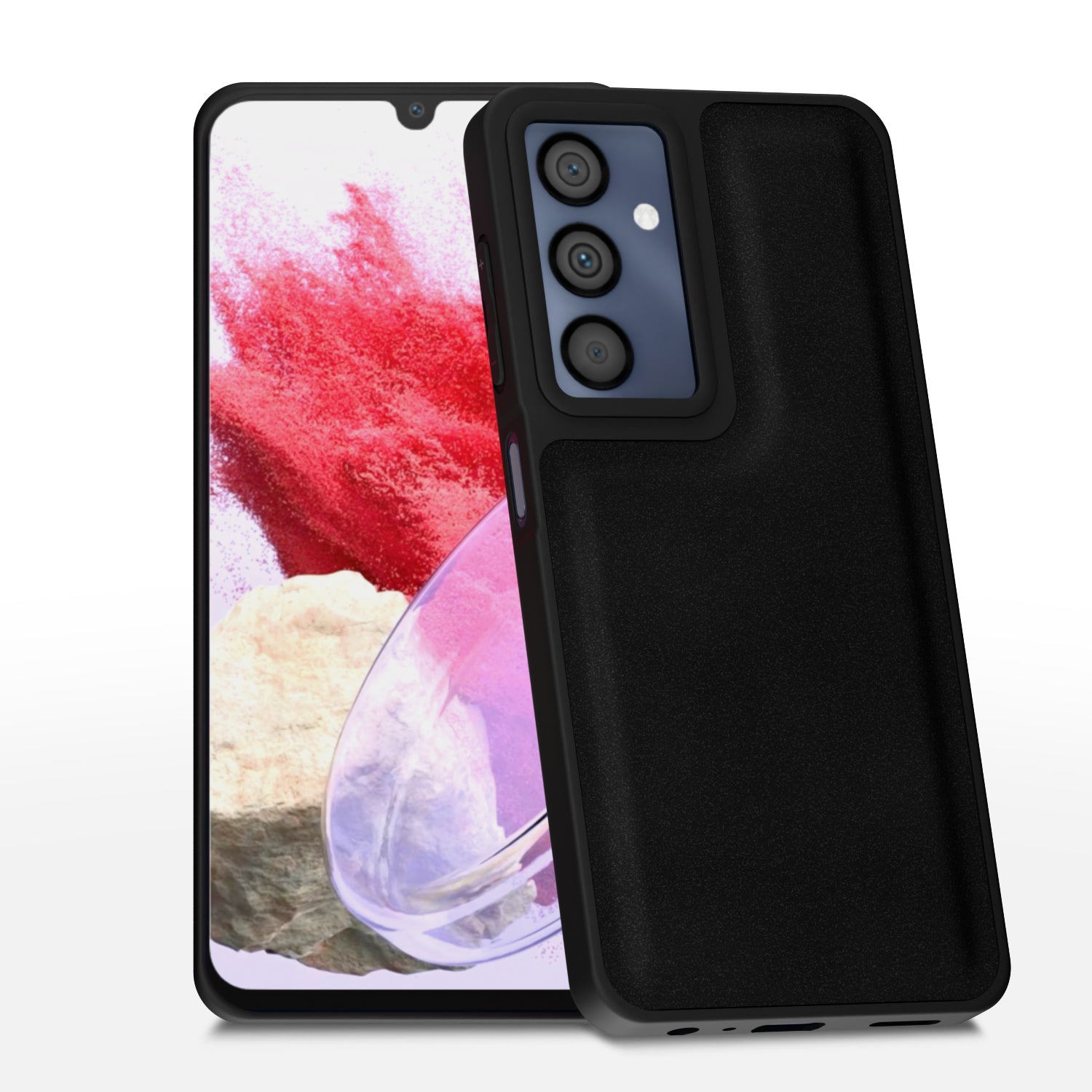 Samsung Galaxy M34 5G Premium Leather Back Cover by Pikkme - Black