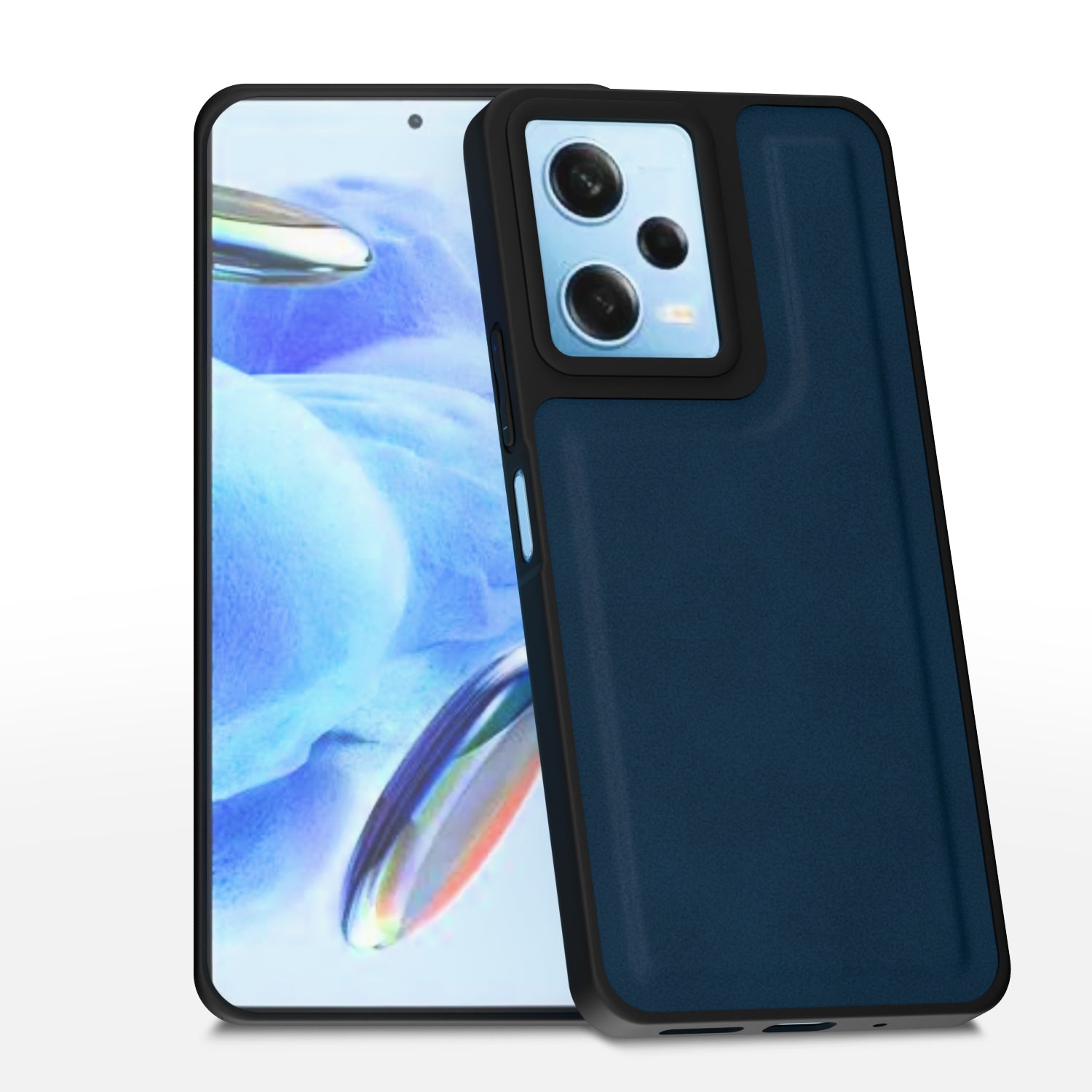Redmi 12 5G / Poco M6 Pro 5G Premium Leather Back Cover by Pikkme - Blue