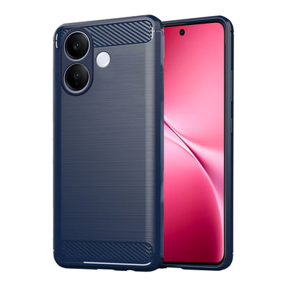 Pikkme Vivo V60 Lite 5G Hybrid Carbon Fiber Back Cover  - Blue