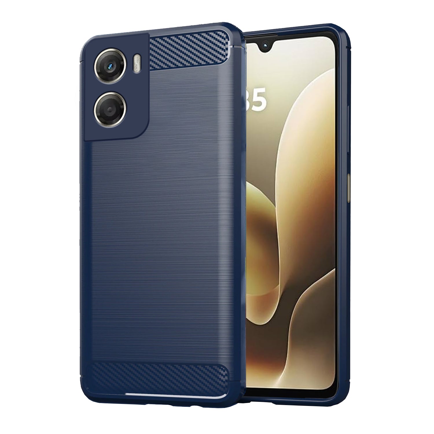 Pikkme Motorola Moto G06 Power  Hybrid Carbon Fiber Back Cover  - Blue