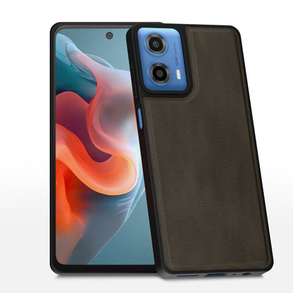 Motorola Moto G34 / G45 5G Premium Leather Back Cover by Pikkme - Brown