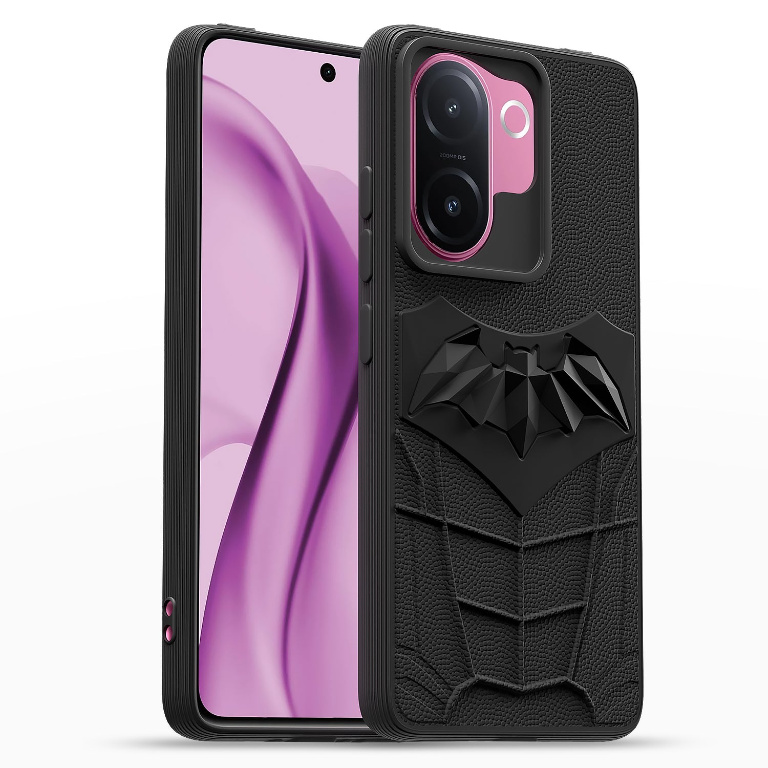 Pikkme Vivo V60e 5G Shockproof Stylish Cartoon Back Cover  - Black