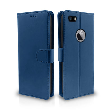 Pikkme iPhone 5 / 5s / Se Vintage Flip Cover  | Blue