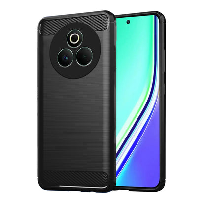 Pikkme Realme 14 Pro Plus 5G / Realme P3 Pro 5G  Hybrid Carbon Fiber Back Cover  - Black