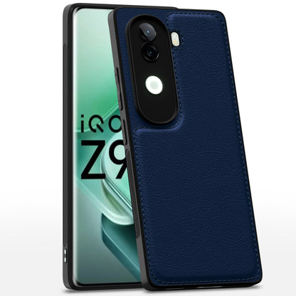 Vivo V40e / iQOO Z9s 5G LeatherBack Back Cover – Blue