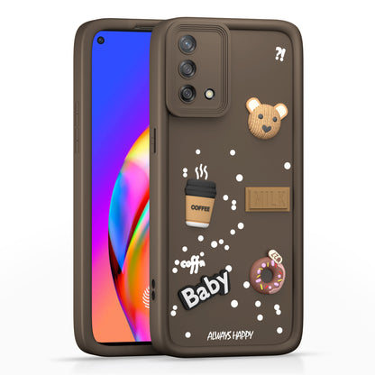 Pikkme Oppo F21 Pro 5G / F21s Pro 5G Cute Fun Cartoon 3D Bear Coffee Back Cover (Black)