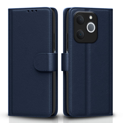 Pikkme Realme C71 5G Premium Leather Finish Vintage Flip Cover  - Blue