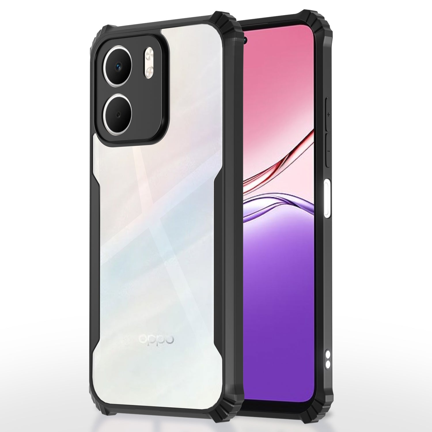 Pikkme Oppo A5x Eagle Crystal Clear Transparent Back Cover (Black)