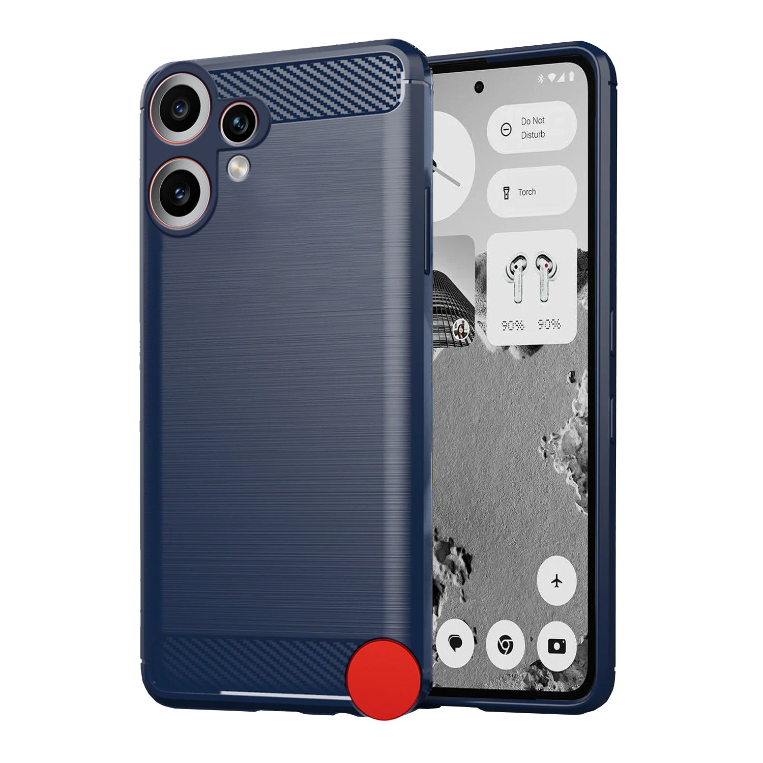 Pikkme CMF by Nothing Phone 2 Pro 5G  Hybrid Carbon Fiber Back Cover  - Blue