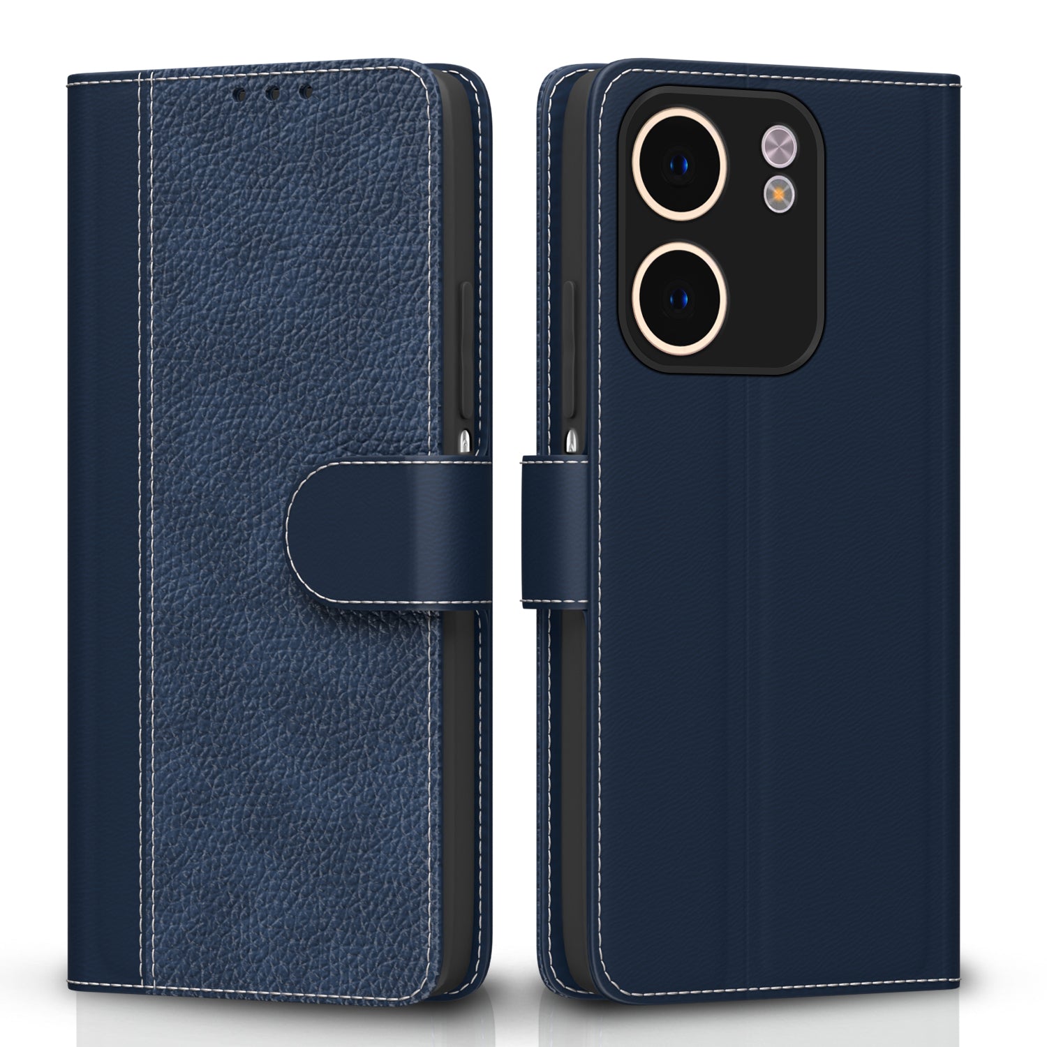 Pikkme Oppo A5x Contrast Double Flip Cover (Blue)