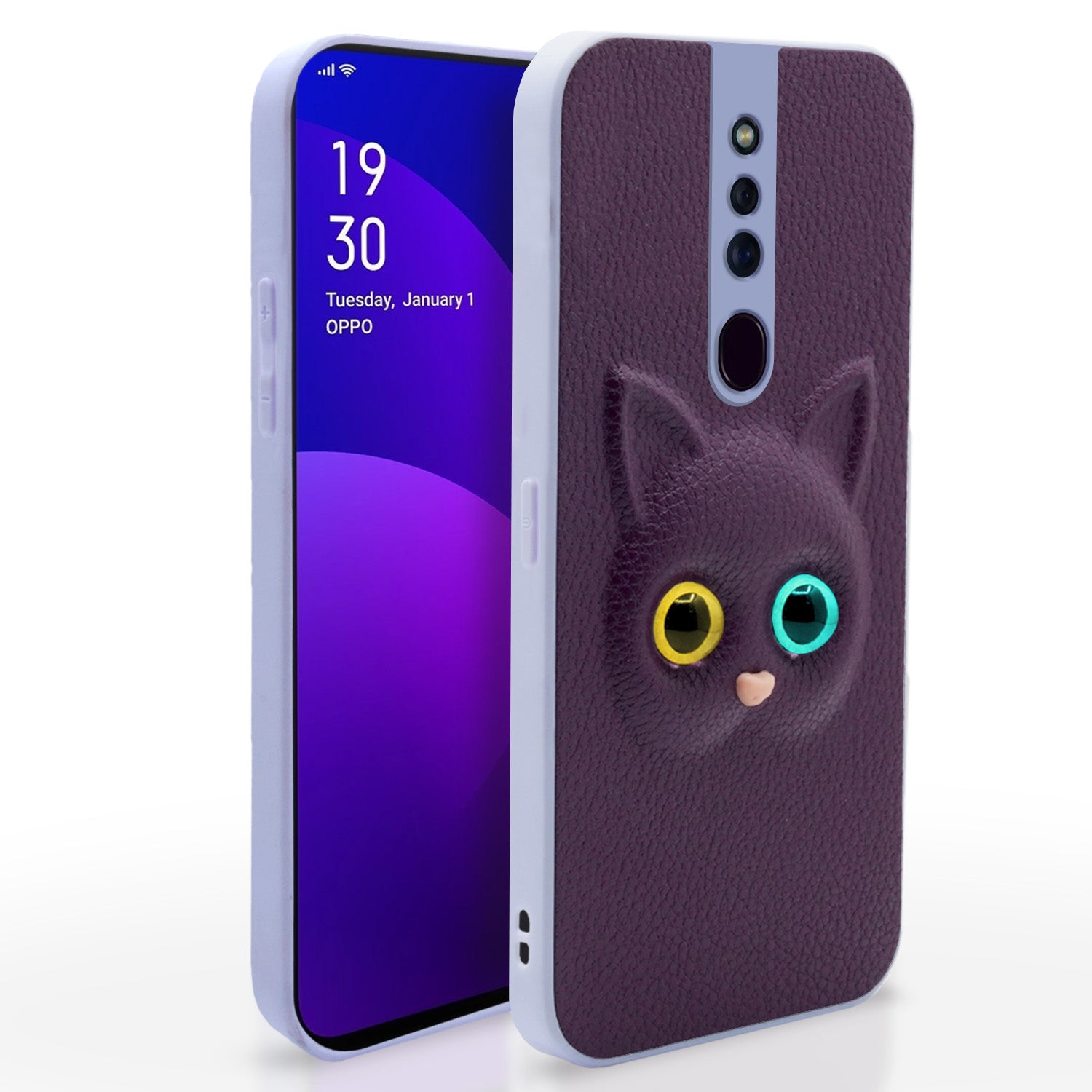  Oppo F11 Pro Kitty Back Cover -Purple