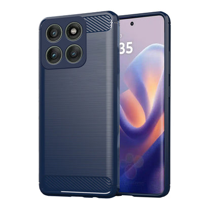 Pikkme Motorola Moto Edge 60 Pro 5G  Hybrid Carbon Fiber Back Cover  - Blue