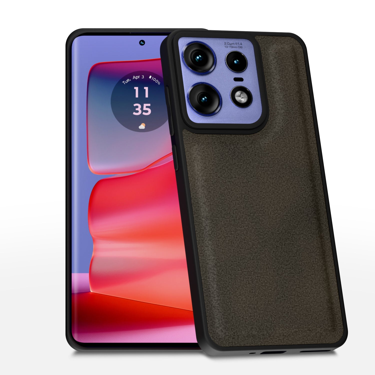 Motorola Moto Edge 50 Pro 5G Premium Leather Back Cover by Pikkme - Brown