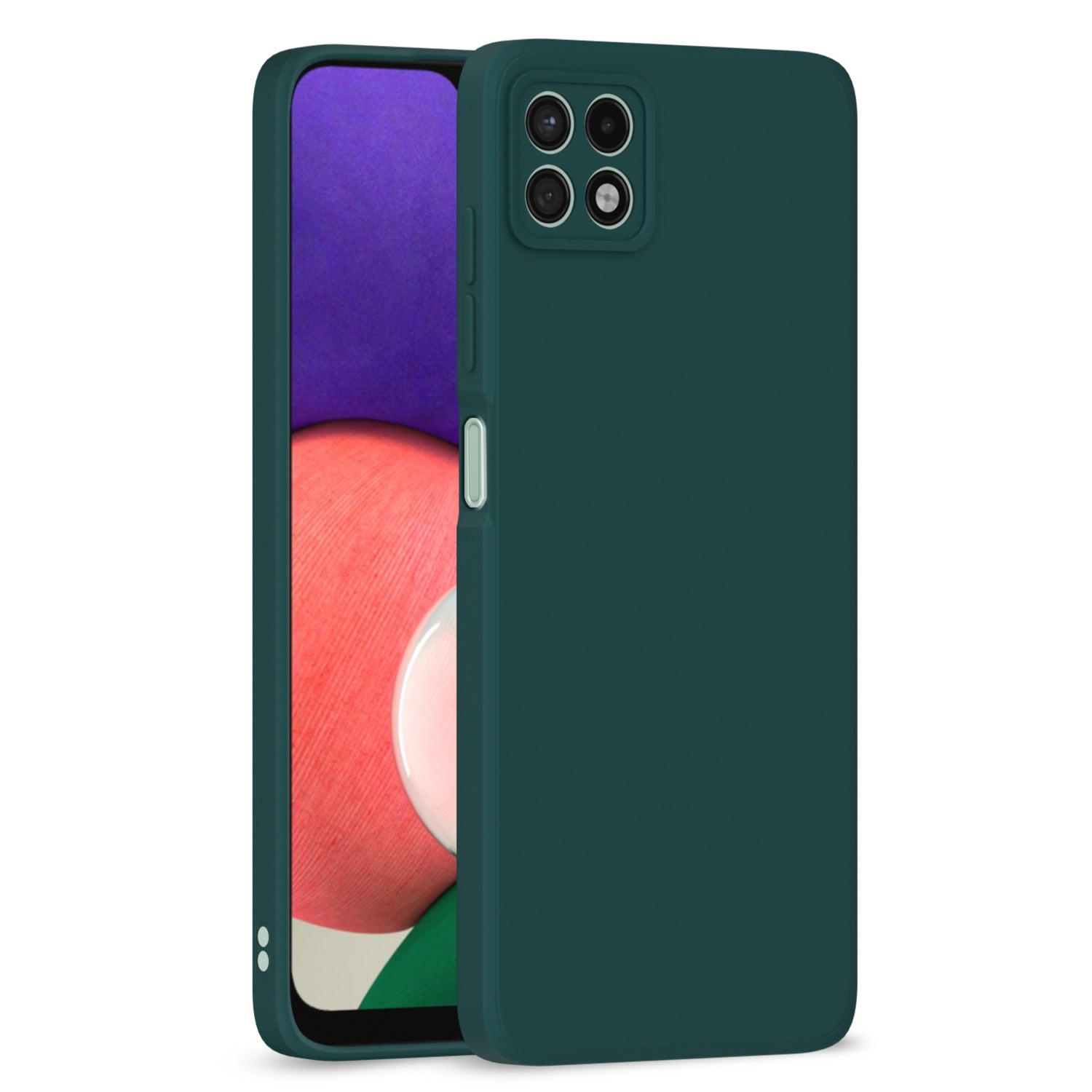  Samsung Galaxy A22 5G Liquid Silicone Back Cover-Green
