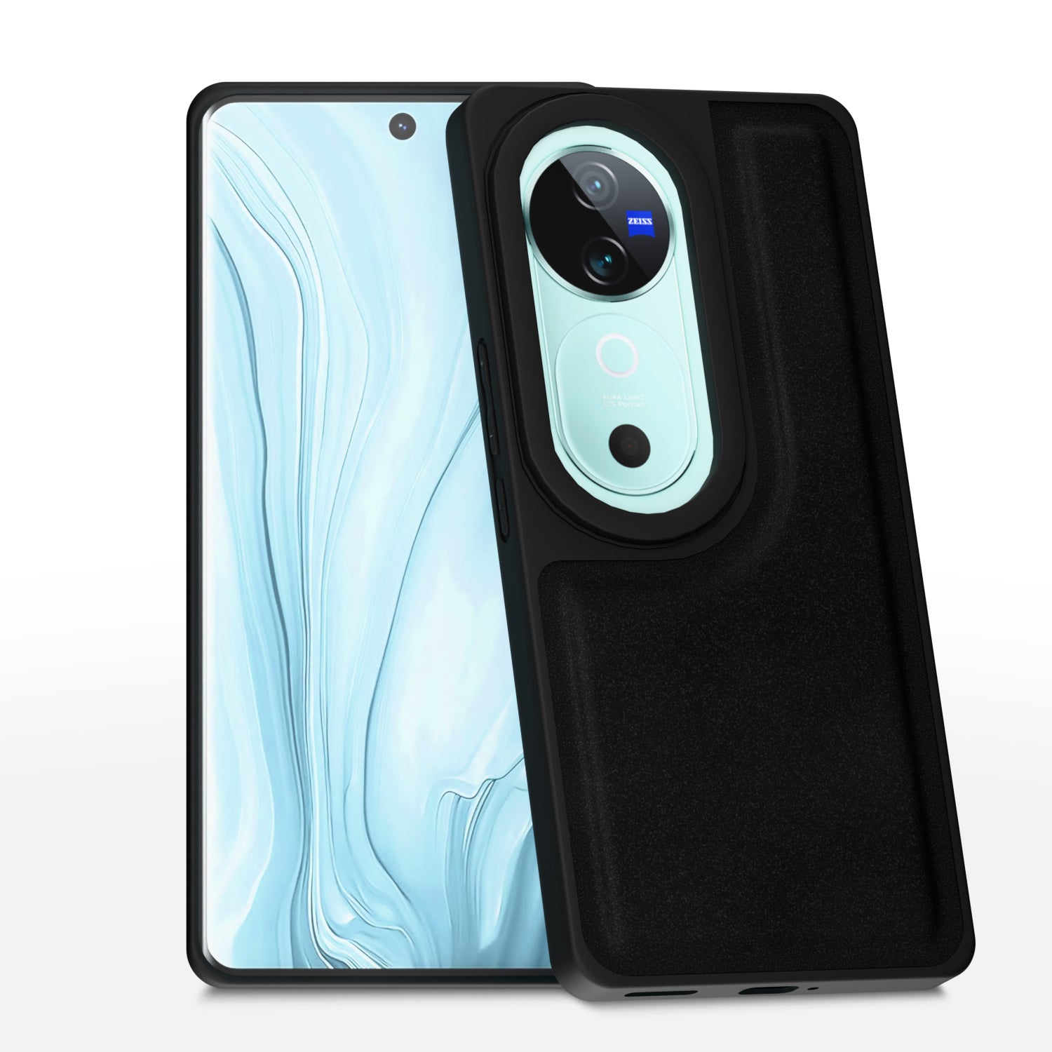 Vivo V40 5G / V40 Pro 5G / T3 Ultra 5G Premium Leather Back Cover by Pikkme - Black  