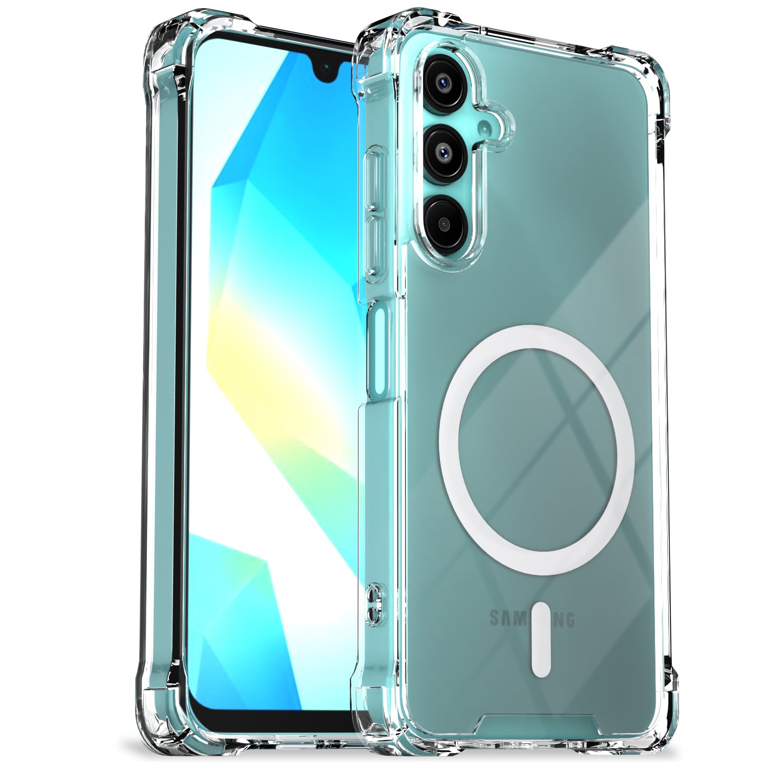 Pikkme Samsung Galaxy A17 5G Mag-Safe Shockproof PC + TPU Back Cover - Transparent Mag-Safe