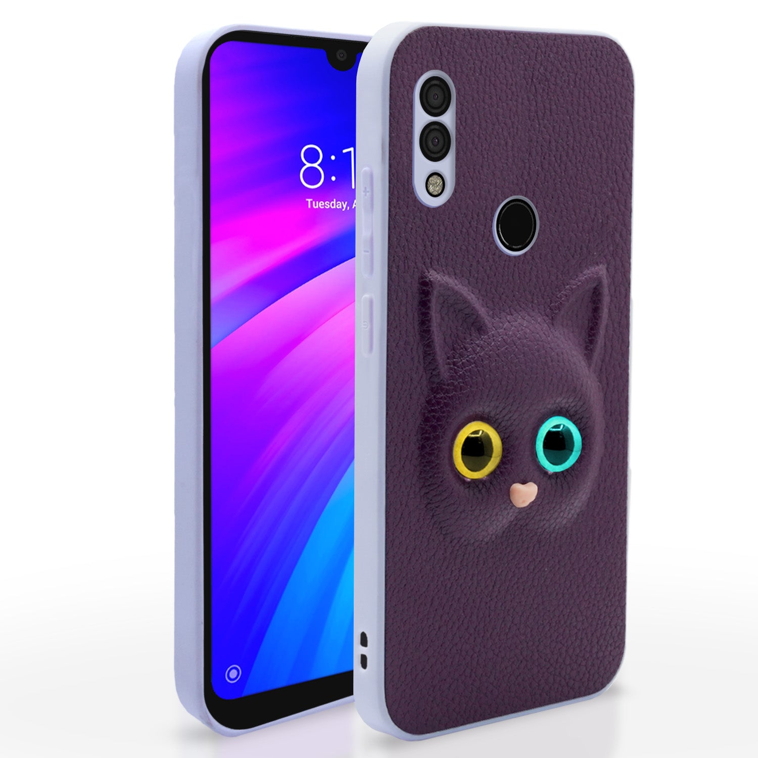  Mi Redmi 7 / Redmi Y3 Kitty Back Cover -Purple