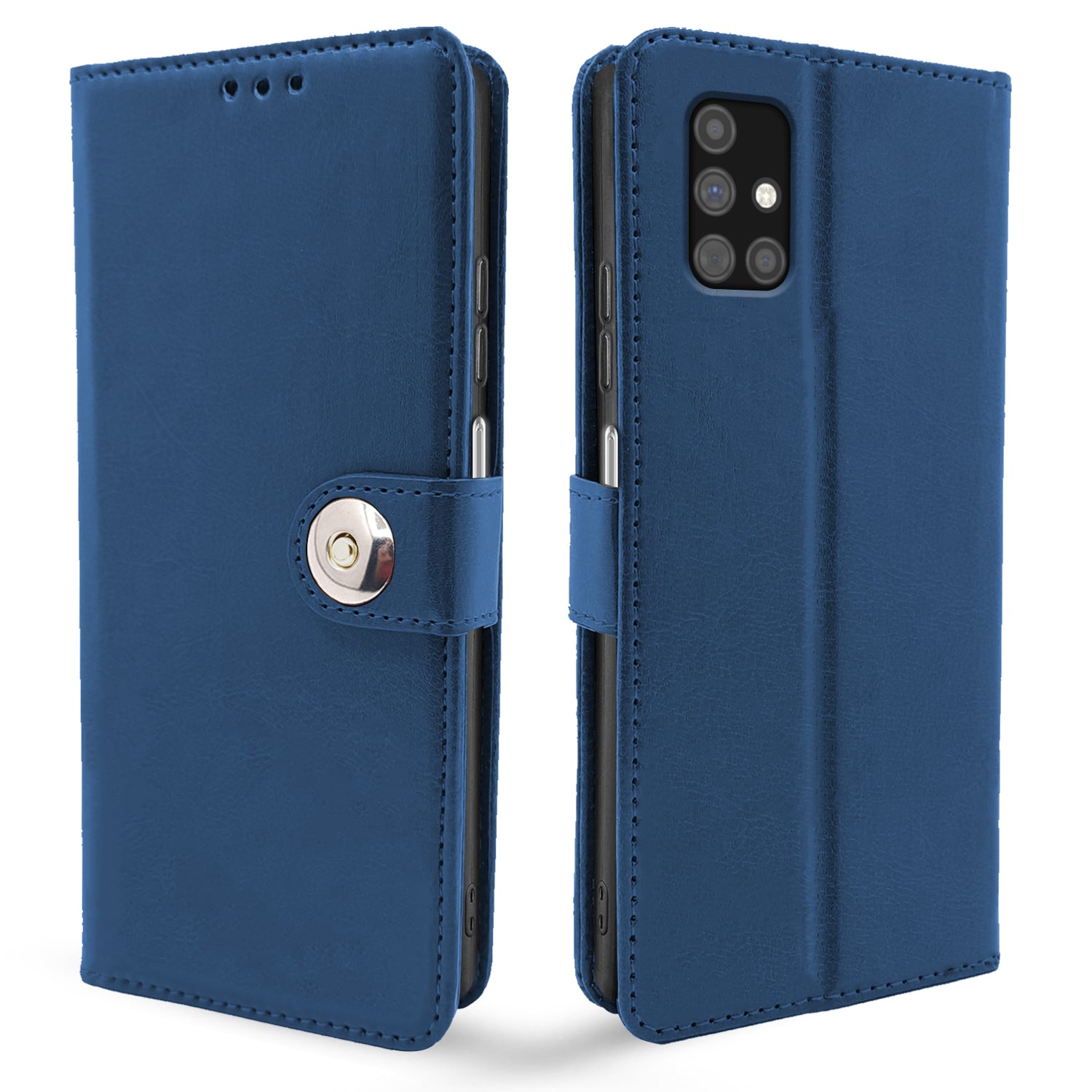  Samsung Galaxy M51 Button Flip Cover -Blue