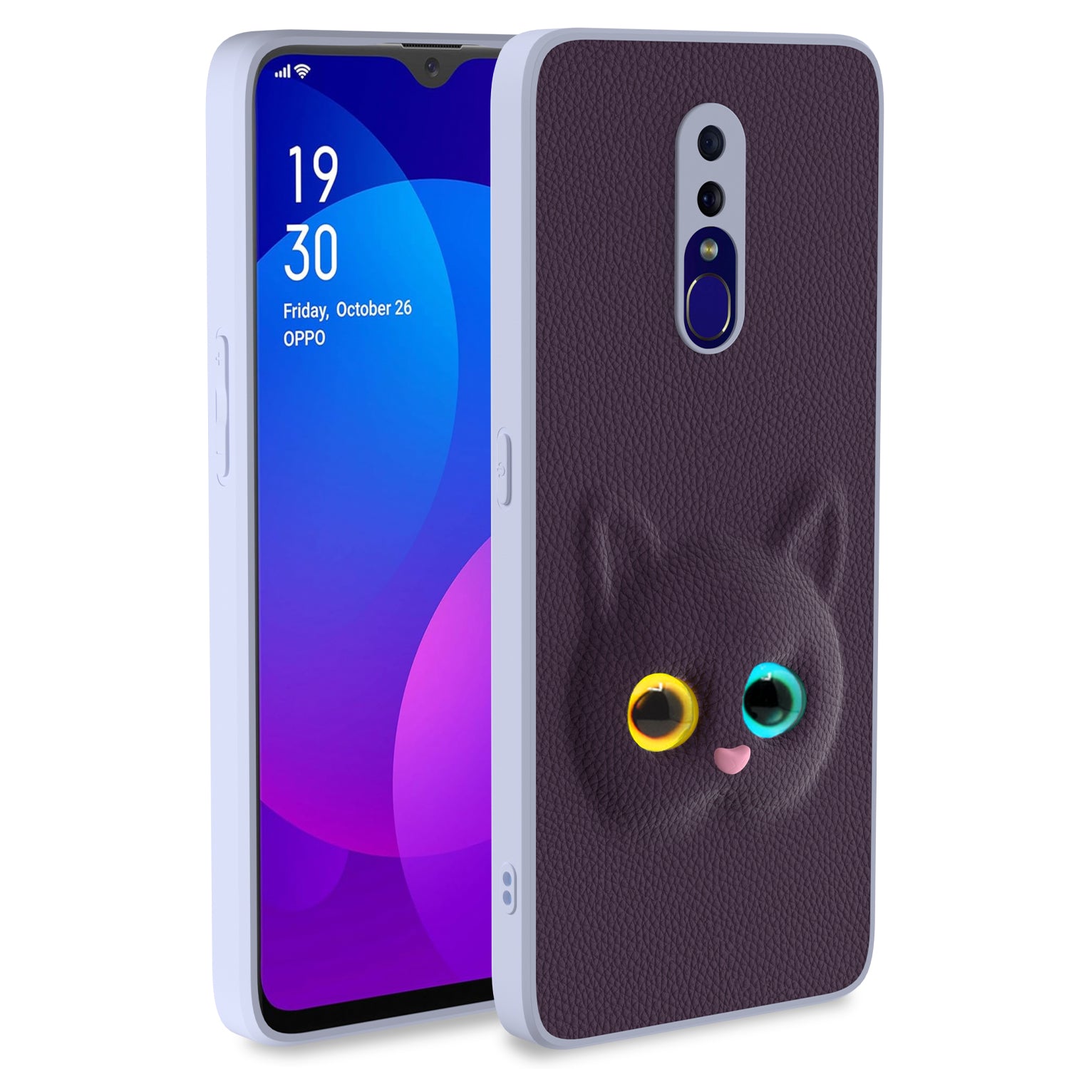 Pikkme Oppo F114G Kitty Back Cover - Purple 