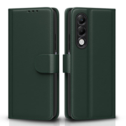 Pikkme Oppo K13x 5G Premium Leather Finish Vintage Flip Cover (Green)