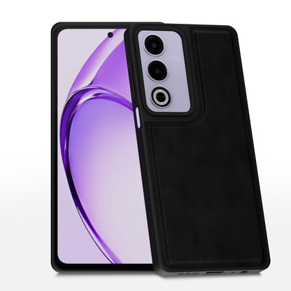 Oppo A3 Pro 5G Premium Leather Back Cover by Pikkme - Black