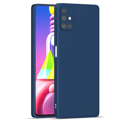 Pikkme Samsung Galaxy M51 Soft Matte Liquid Silicone Back Cover  - Blue