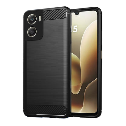 Pikkme Motorola Moto G06 Power  Hybrid Carbon Fiber Back Cover  - Black