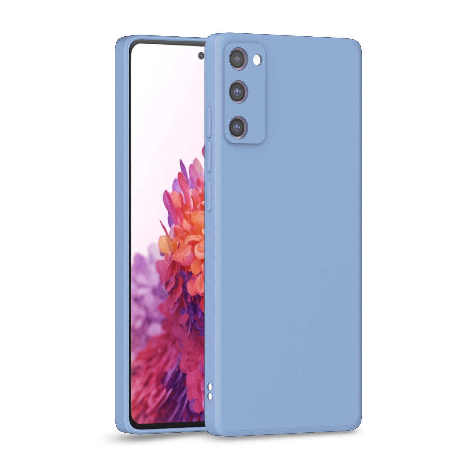Pikkme Samsung Galaxy S20 FE / S20 FE 5G Soft Matte Liquid Silicone Back Cover - Aqua Blue