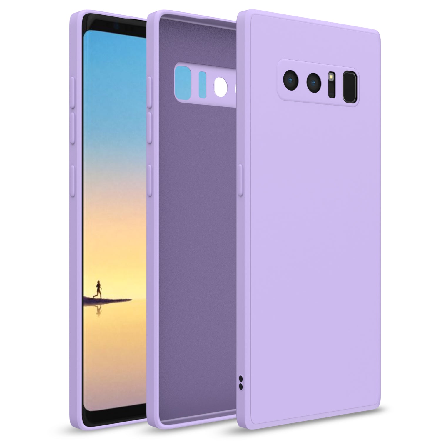  Samsung Galaxy Note 8 Liquid Silicone Back Cover-Purple