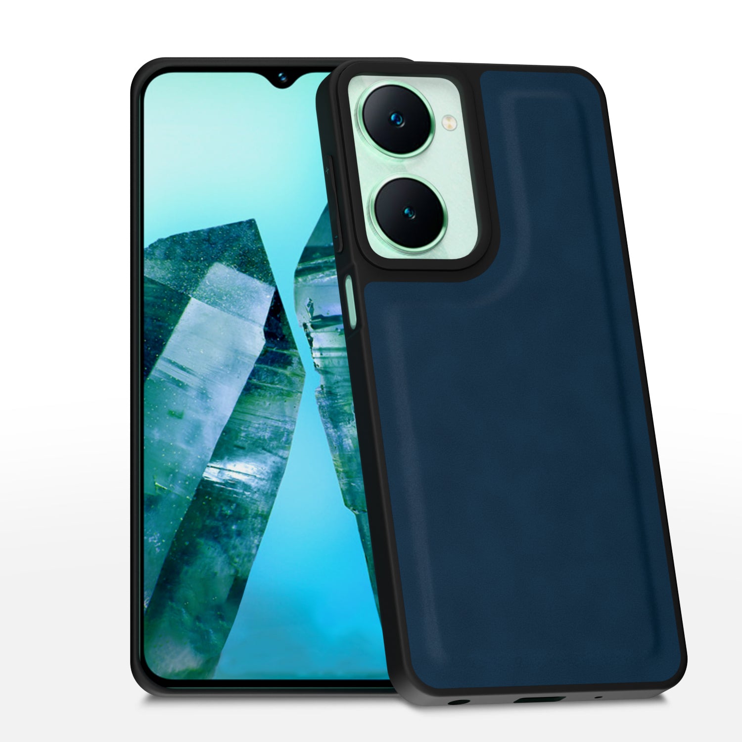 iQOO Z9 Lite 5G | Vivo T3 Lite 5G | Vivo Y18 | Y18e | Y03 Premium Leather Back Cover by Pikkme - Blue  