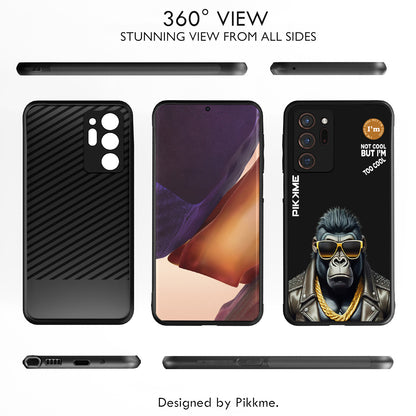 Pikkme Back Cover Pc Tpu + Printed Cool Funky Stylish Black Gorilla Swag Raised Edges Camera Protection |Bumper Case For Samsung Galaxy Note 20 Ultra (Design 07)