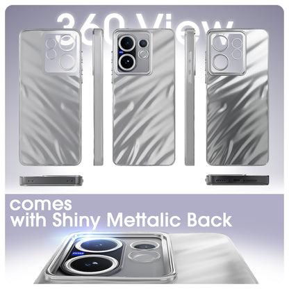 Pikkme Vivo V60 5G / Vivo T4 Pro 5G Swirl Design Silver Forest Back Cover  (Silver)