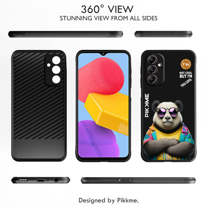 Pikkme Back Cover Pc Tpu + Printed Cool Funky Stylish Black Panda Swag Raised Edges Camera Protection |Bumper Case For Samsung Galaxy A14 (Design 05)