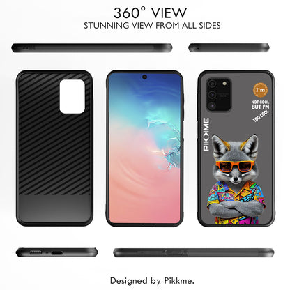 Pikkme Back Cover Pc Tpu + Printed Cool Funky Stylish Grey Wolf Swag Raised Edges Camera Protection |Bumper Case For Samsung Galaxy S10 Lite (Design 01)