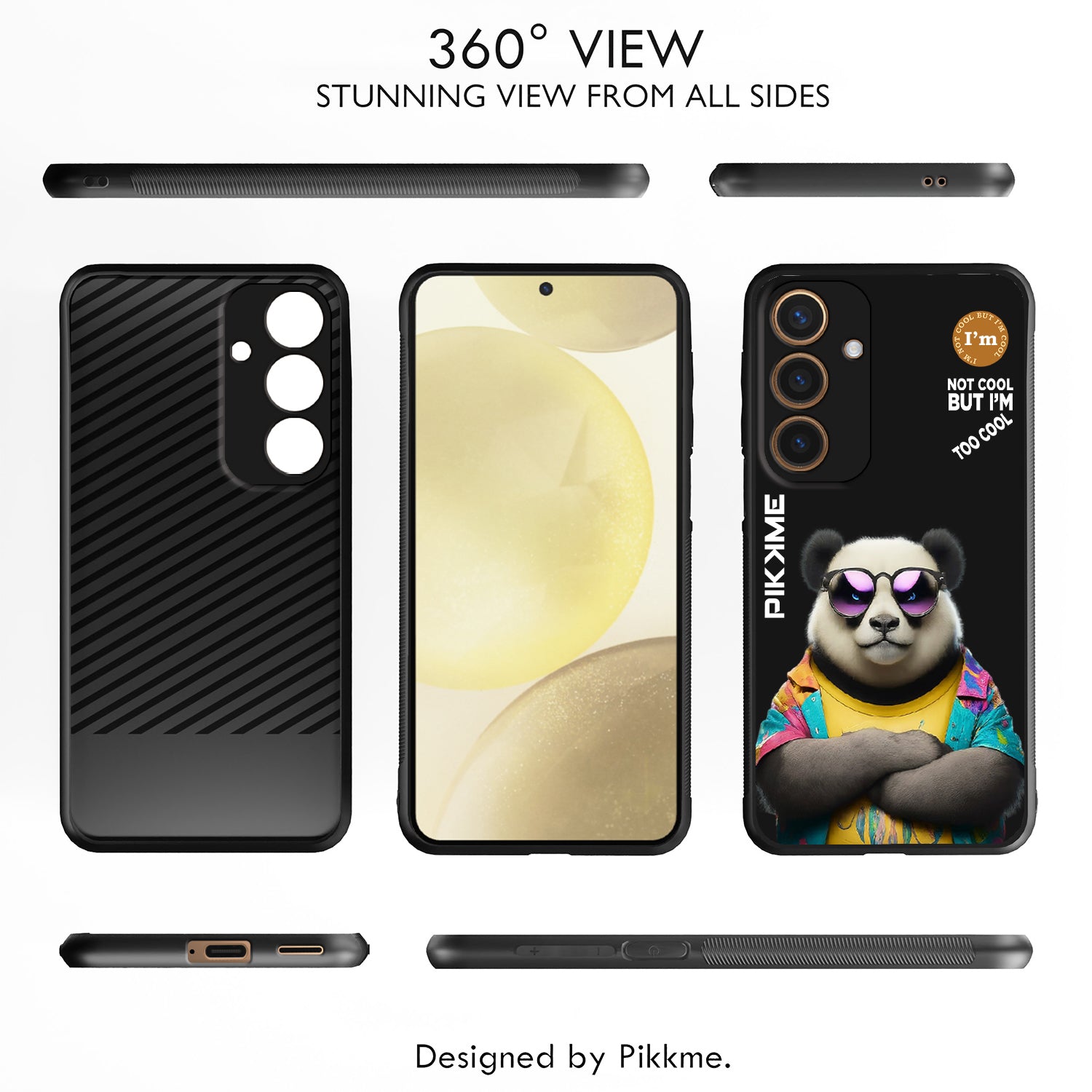 Pikkme Black Panda Swag  Samsung Galaxy S24 5G NIm2 Back Cover (Design 05)