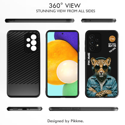 Pikkme Back Cover Pc Tpu + Printed Cool Funky Stylish Black Leopard Swag Raised Edges Camera Protection |Bumper Case For Samsung Galaxy A33 5G (Design 04)