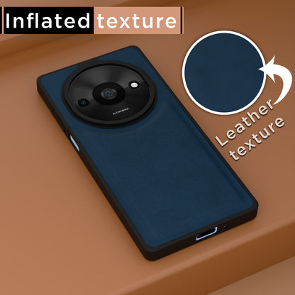Pikkme Redmi A3 (2024) / Redmi A3x / Poco C61 Premium Leatherback Case (Blue)