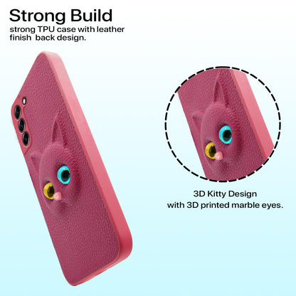 Pikkme Samsung Galaxy S21 Fe 5G Kitty Back Cover (Pink)