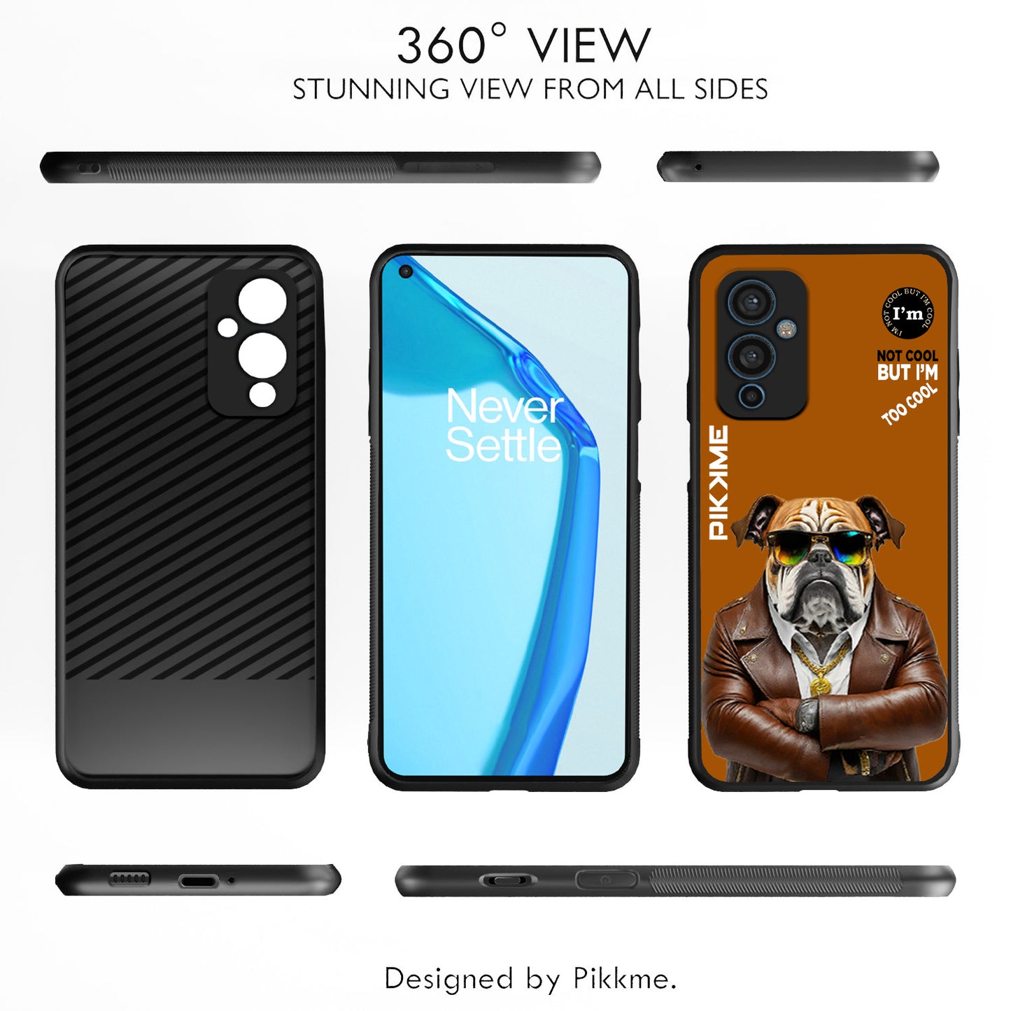 Pikkme Back Cover Pc Tpu + Printed Cool Funky Stylish Brown Dog Swag Raised Edges Camera Protection |Bumper Case For OnePlus 9 (Design 10)