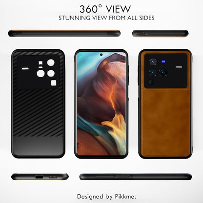 Pikkme Vivo X80 Pro Leatherback Back Case | Brown