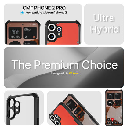 Pikkme CMF Phone 2 Pro 5G Eagle Crystal Clear Transparent Back Cover (Black)