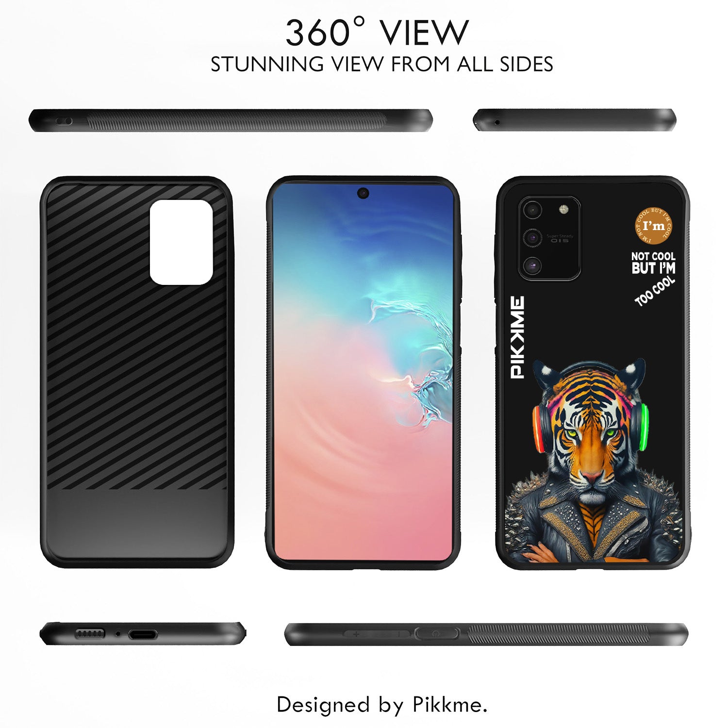 Pikkme Black Tiger Swag  Samsung Galaxy S10 Lite Nim2 Back Cover (Design 06)