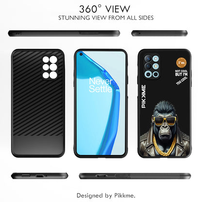 Pikkme Back Cover Pc Tpu + Printed Cool Funky Stylish Black Gorilla Swag Raised Edges Camera Protection |Bumper Case For OnePlus 9R (Design 07)